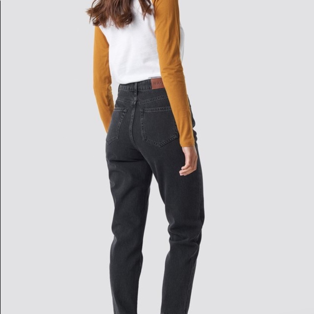 SOLD NA-KD Trend Black Mom Jeans 24W 29L $65 - Picture 2 of 8